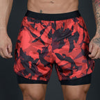 Atmungsaktive, schnell trocknende Basketball-Shorts für Herren, hochelastisch, Trainingsshorts mit Innentaschen, Turnshorts | DK45 