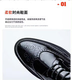 Herren Formelle Lederschuhe Kleid Hochzeit Oxford Brogue Männliche Schuhe Arbeitsstiefel 