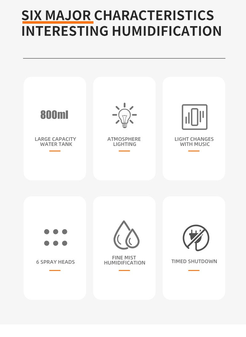 Neuester Diffusor für ätherische Öle, Luftbefeuchter, Aromatherapie-Diffusor für Zuhause, Discokugel, mit kühlem Nebel und LED-Leuchten | 262 