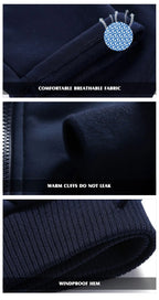 Herren Winter Trainingsanzug Fleece Gefüttert Sweatshirt Hoodie Jacke Mantel Hose Trainingsanzug 