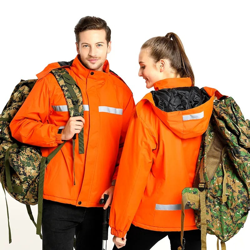 Reflektierende Winter-Sicherheitsjacke für Herren – warm, atmungsaktiv, wasserdicht für Arbeit &amp; Outdoor | H2828 