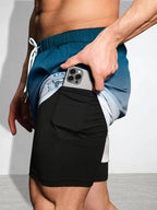 Doppellagige Shorts, Stretching, Sport, Sommer, Fitnessstudio, Workout, 2-in-1, dehnbare Shorts | SX230521 