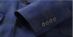 Dreiteiliger Herrenanzug mit Karomuster, Slim Fit, zweireihig, kariert, Jacke, Weste, Hose | 6027