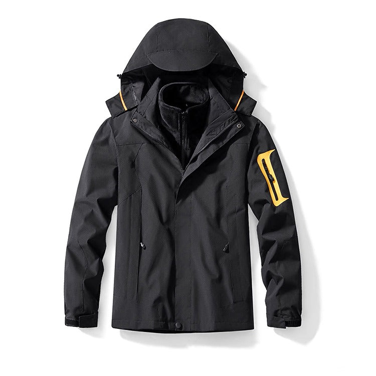 Unisex Wintersport Wandern Bergfüllung Baumwolle Polarfleece Drei-in-Eins Outdoor Wanderjacke | 