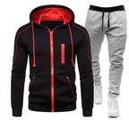 Herren Winter Reißverschluss Hoodie 2 Stück Casual Trainingsanzug Sportswear | 065 