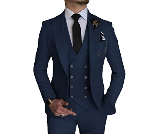 Herren 3-teiliger Anzug, maßgeschneidert, Hochzeit, Slim Fit, Business, Blazer, Jacke, Weste, Hose, Smoking | 101