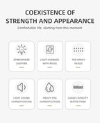 Neues Design 10 Düsen Luftbefeuchter &amp; Aroma Diffusor Dynamische Sound Pickup USB H2O ätherisches Öl Luftbefeuchter | KJR-273 