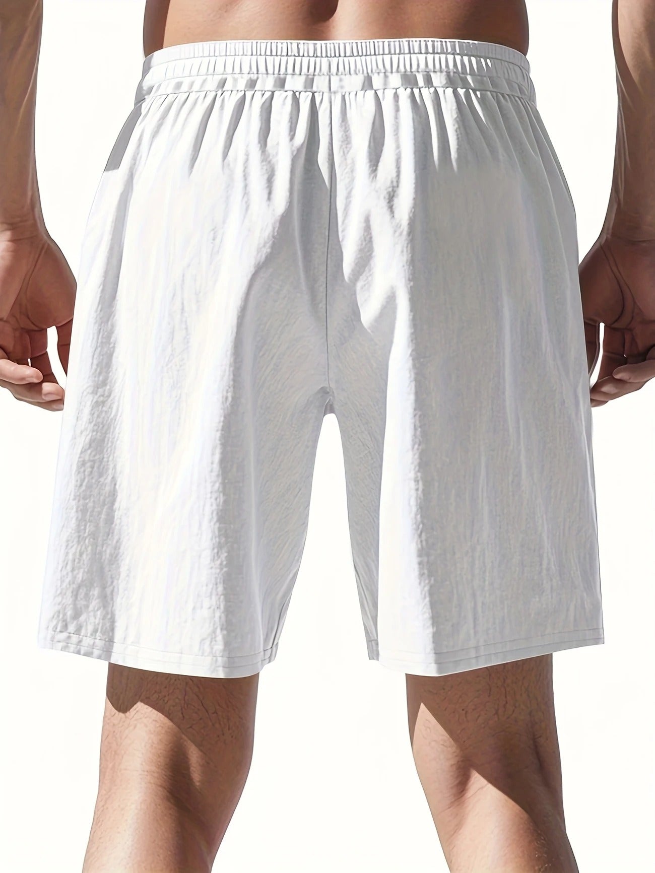Atmungsaktive Leinenshorts für Herren – Leichte Sommer-, Strand- und Sport-Freizeitkleidung | YFY-WW-2 