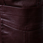 Herrenanzug Lederjacke Casual Classic Business Motorrad PU Leder Blazer Mantel | 1412 