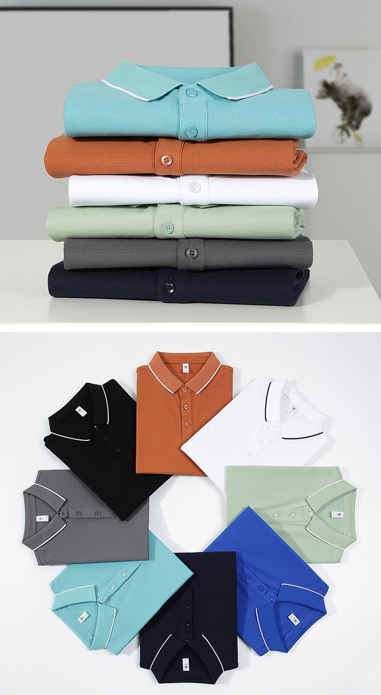 Men 100% Cotton Polo T-Shirt Short Sleeves Polo Shirt Tops |  JH-S6001