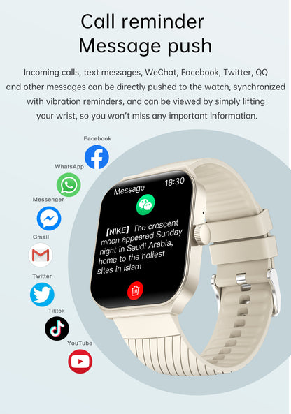Smartwatch-Armband mit Bluetooth-Anruf, Gesundheitsüberwachung und Sport-Tracker für Männer und Frauen | Z88