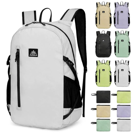 AZELA 20-35L Leichter Outdoor-Rucksack – Faltbarer Wander-, Rad- &amp; Reiserucksack für Damen &amp; Herren | A1365 