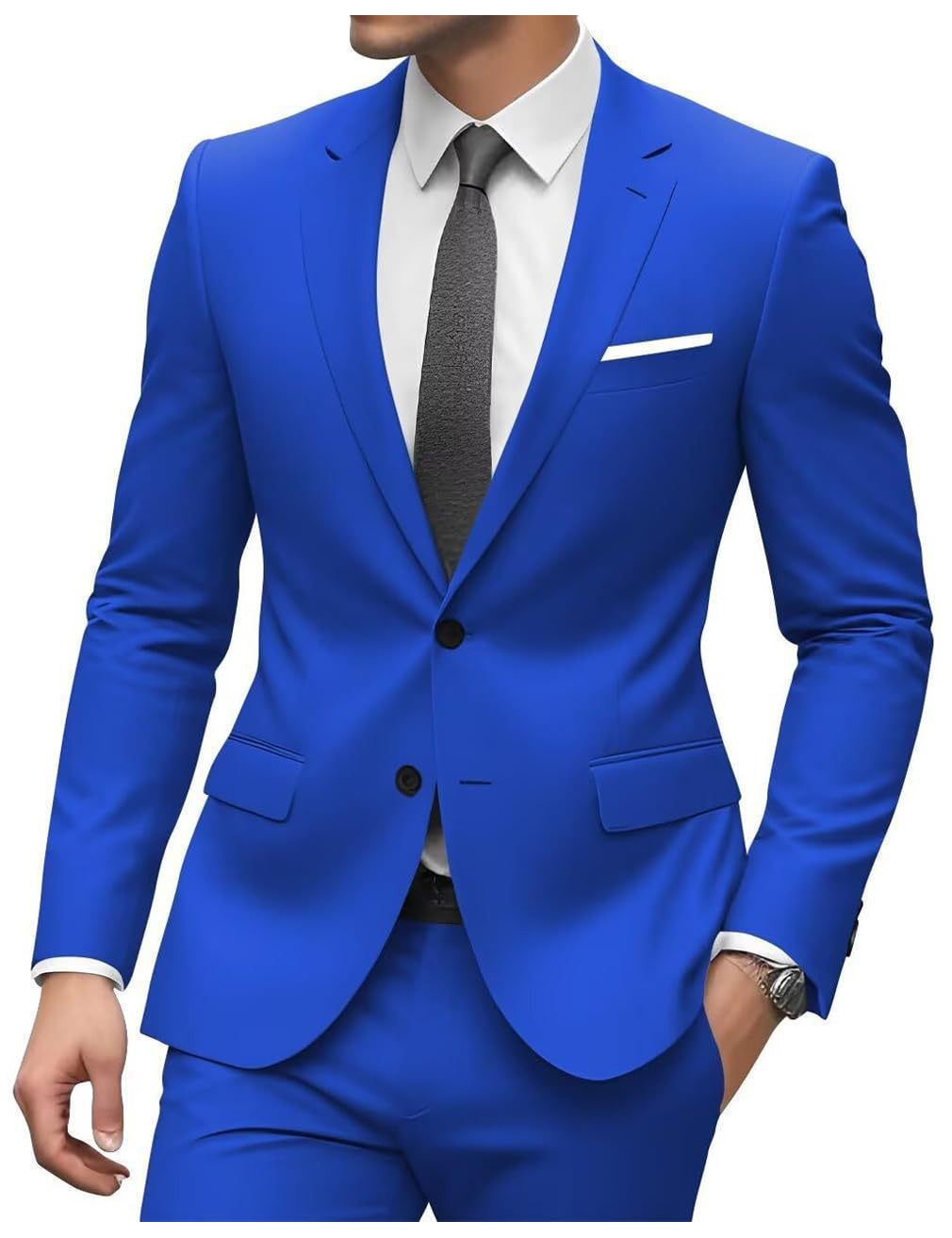 3-teiliger Herrenanzug mit Kragen für Hochzeitsfeiern und formelle Smokings, Jacke mit Hose, Weste, Anzug-Sets | 701 