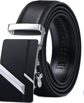 Ceinture à cliquet en cuir véritable pour homme avec boucle à clic automatique | DB-1