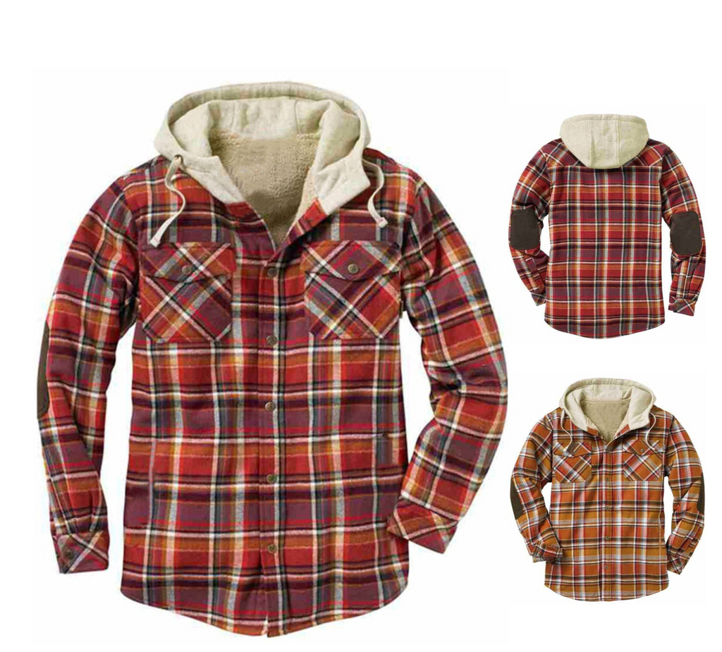Hochwertiger leichter Flanell-Hoodie für Herren – Stilvolle Hemdjacke aus Baumwolle für lässigen Komfort | SY0093 