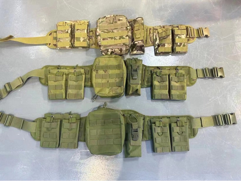 Taktischer Outdoor-Gürtel mit Gurtzeug – Multifunktionale Militär-Hüfttasche | AKM-106