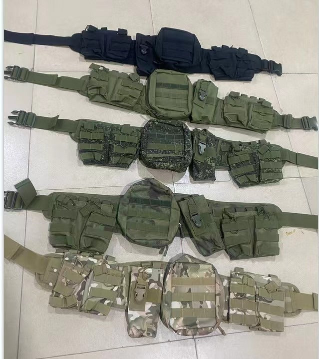 Taktischer Outdoor-Gürtel mit Gurtzeug – Multifunktionale Militär-Hüfttasche | AKM-106