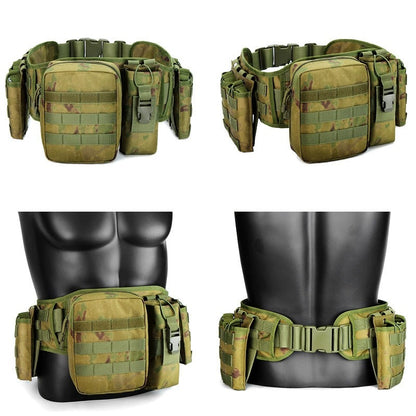 Taktischer Outdoor-Gürtel mit Gurtzeug – Multifunktionale Militär-Hüfttasche | AKM-106