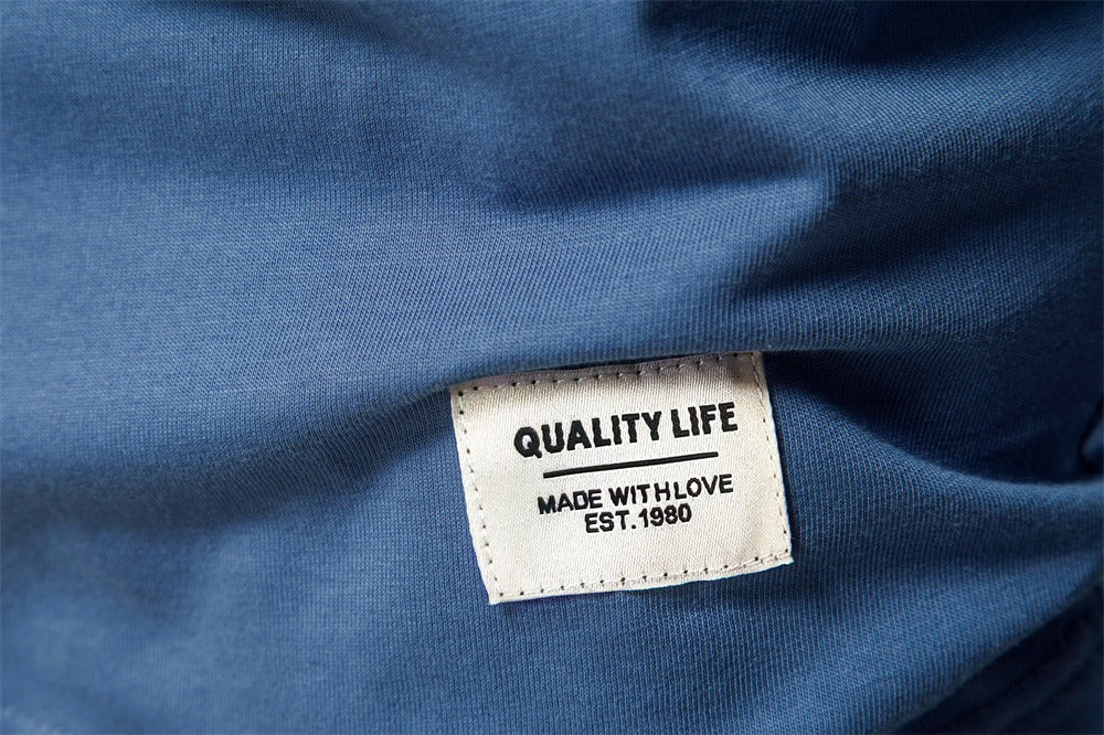 Herren Oversize Langarm T-Shirt – Lässiges Streetwear Baumwoll-Rundhals-Oberteil für den Alltagsstil | AX601 