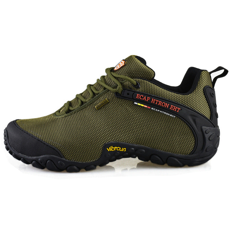ECAF HTRON Men Water-Resistant Hiking Shoes Breathable Trainers Trail Runners Lightweight Outdoor Trekking Sneakers