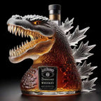 Godzilla Whiskey Bottle Collectible Monster-Shaped Glass Decanter 300ml Novelty Liquor Container for Home Bar & Gifts