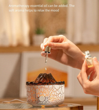 Lava Cracked Volcano Diffusor für ätherische Öle, Quallenspray, Simulation von Feuer und Flammeneffekt, Luftbefeuchter, Heimdiffusor | V21b pro 