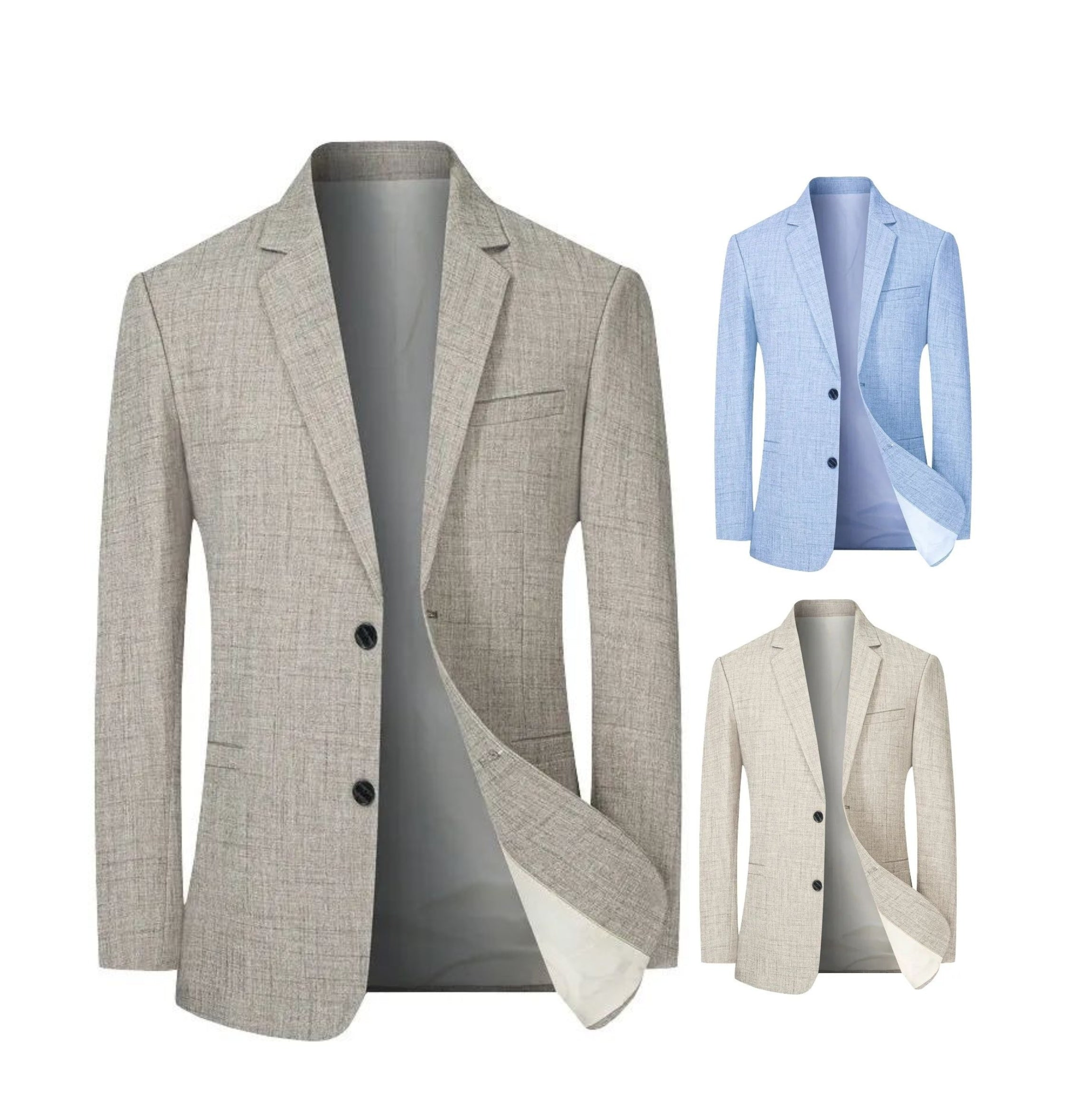 Casual Anzugjacke Einreihig Kerbe Revers Business Mantel Hochzeit Bräutigam Prom Outfit Blazer 