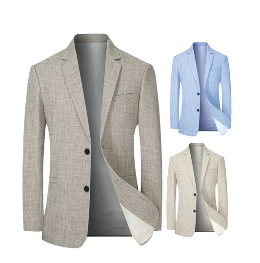 Veste de costume décontractée à simple boutonnage et revers crantés pour homme, tenue de mariage, de bal, blazer 