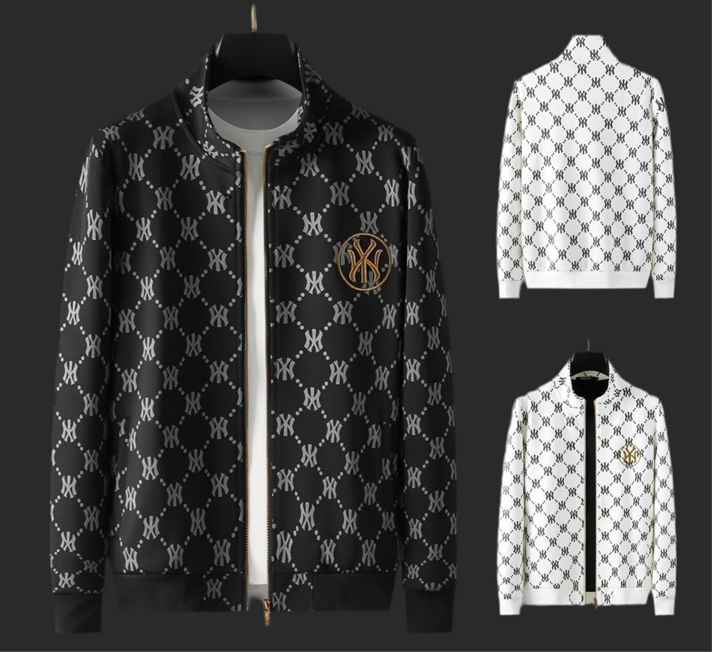 Europäische Luxus-Stickerei-Druck Stehkragen Casual Pullover Jacke | 21049 