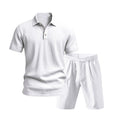 Atmungsaktives Leinen-Polo-Set für Herren – Cooles und bequemes Shirt- und Shorts-Outfit-Set | BKCS-20