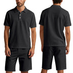 Atmungsaktives Leinen-Polo-Set für Herren – Cooles und bequemes Shirt- und Shorts-Outfit-Set | BKCS-20