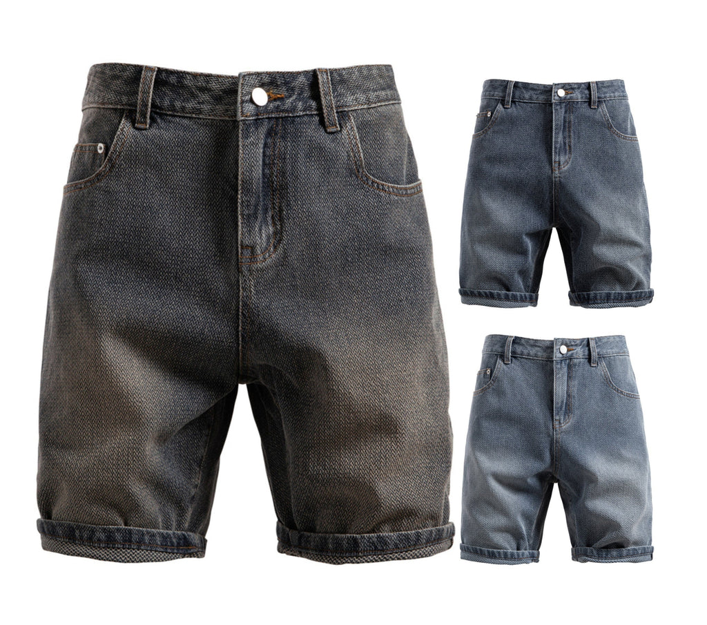 Herren Vintage Straight-Leg Denim Shorts - 2025 Sommer Mid-Thigh Casual Jeans Shorts | ST0018 