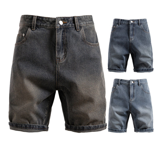 Herren Vintage Straight-Leg Denim Shorts - 2025 Sommer Mid-Thigh Casual Jeans Shorts | ST0018 