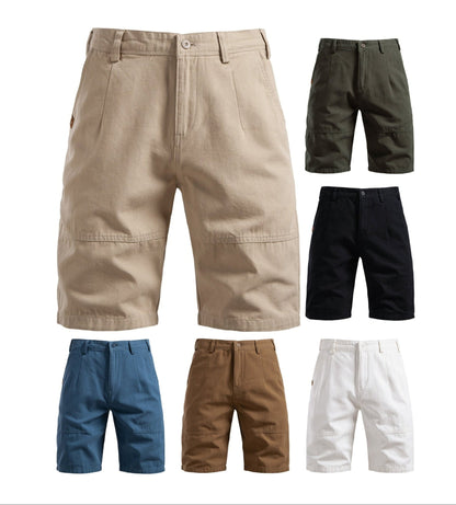 Herren-Cargo-Shorts aus 100 % Baumwolle – 2025 Sommer-Shorts mit geradem Bein, 5 Zoll | MZ0312 