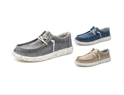 Freizeitschuhe aus Segeltuch für Herren – DUDE-Style, rutschfeste Sneaker für den Alltag | 8802 