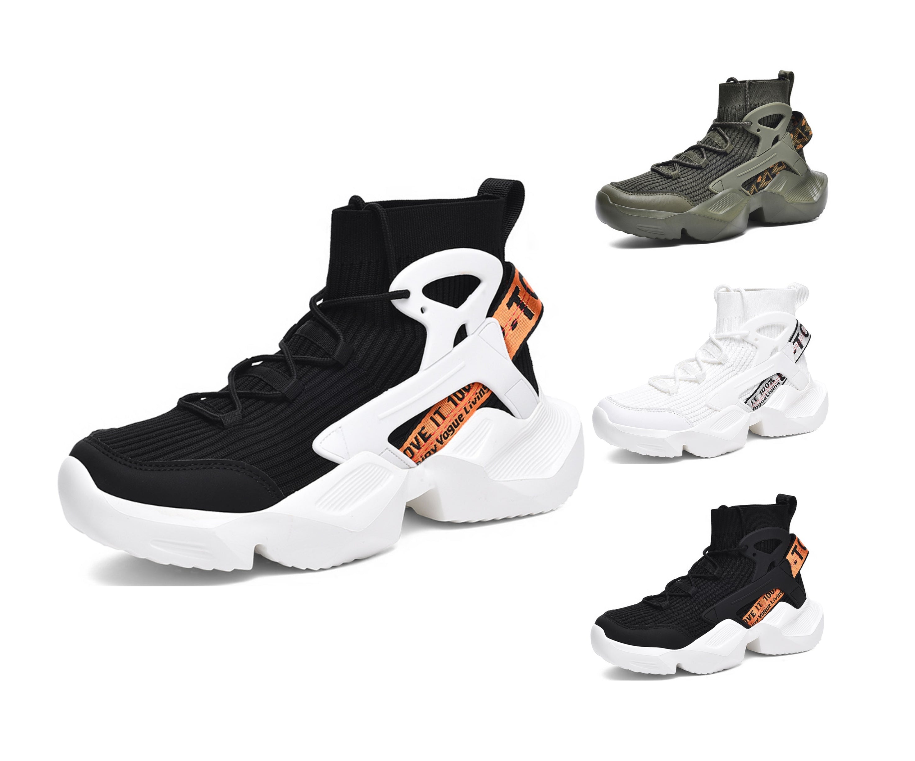 Trendige Strick-Laufschuhe für Herren – Ultraleichte, atmungsaktive und stoßdämpfende Sportschuhe | 803-1