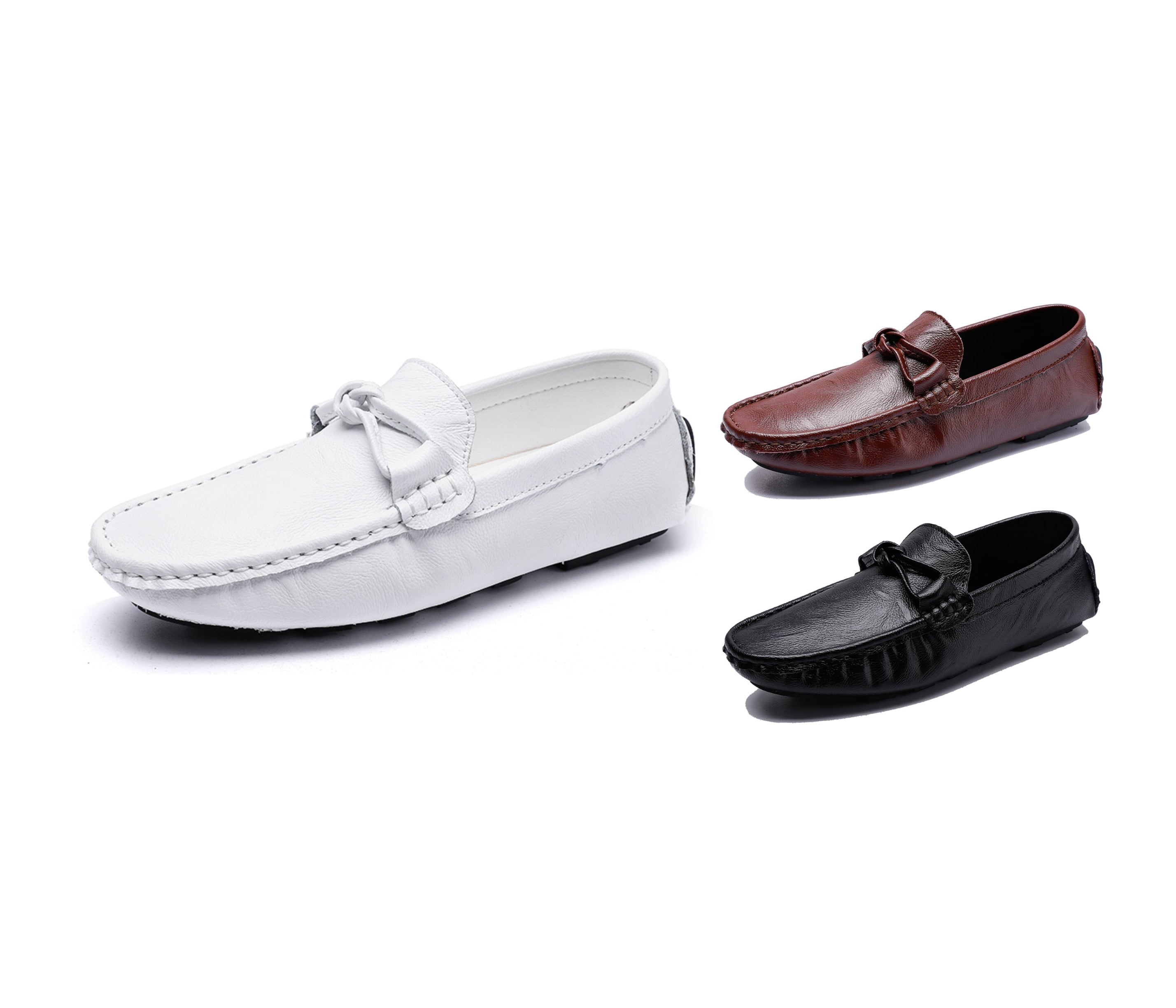 Herren-Loafer aus echtem Leder – Klassischer Fahr-Mokassin mit Anti-Rutsch-Sohle | 0063 