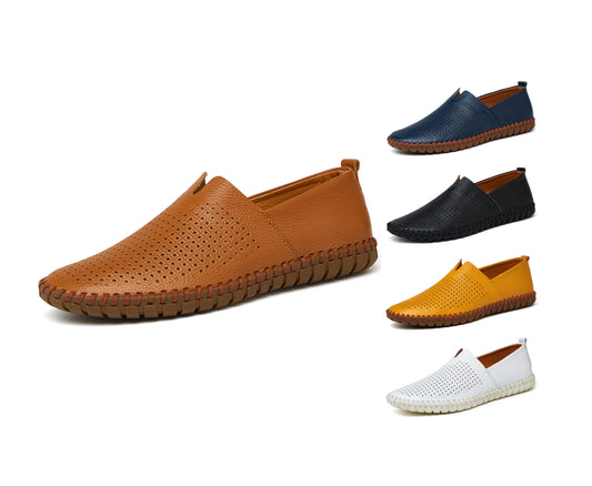 Handgefertigte Freizeitschuhe aus echtem Leder für Herren – Übergrößen 38–50 | Wahlweise mit atmungsaktivem oder festem Obermaterial | 955-1 