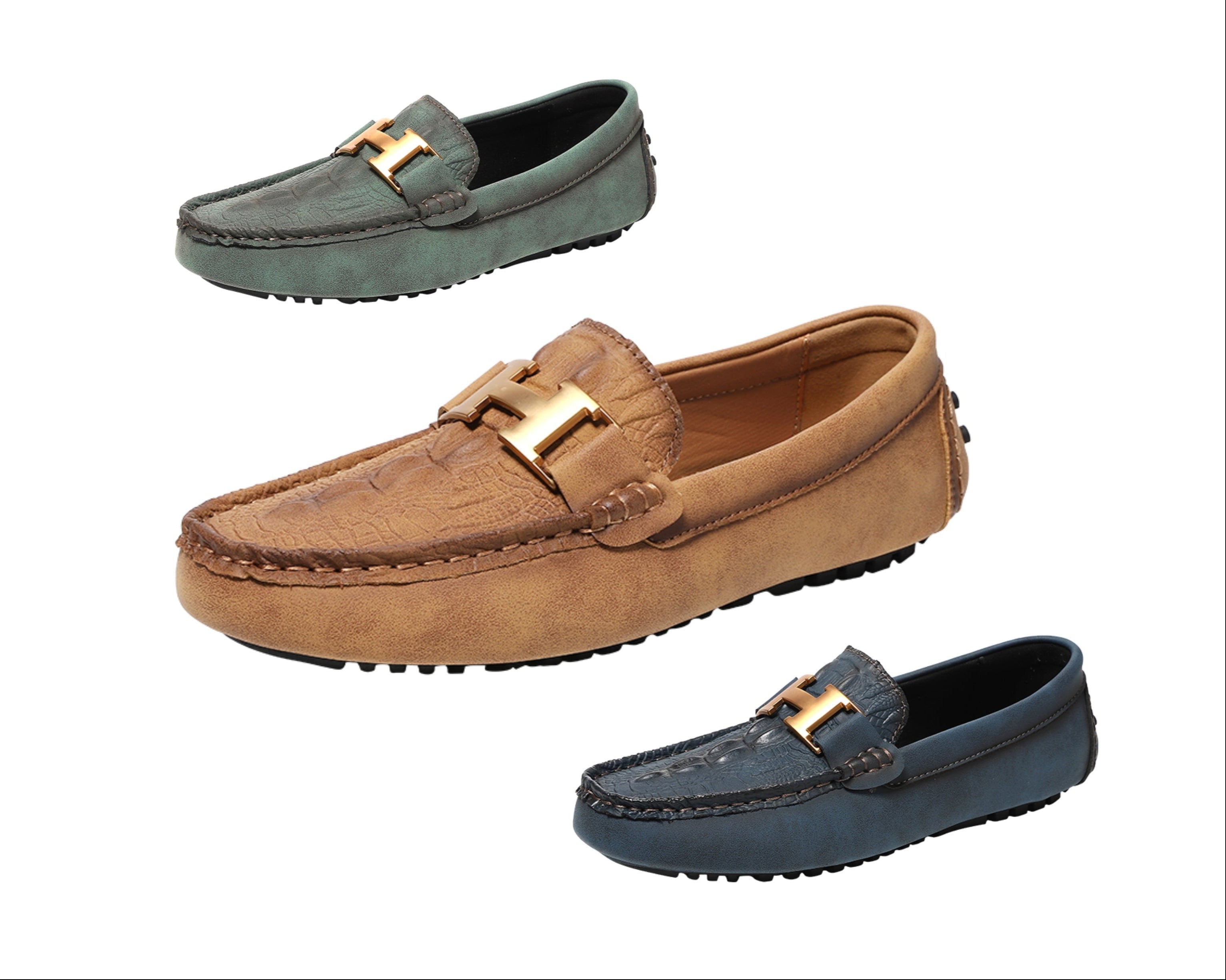 Herren-Leder-Loafer in Übergröße – Slip-On-Mokassins zum Fahren | 2566 