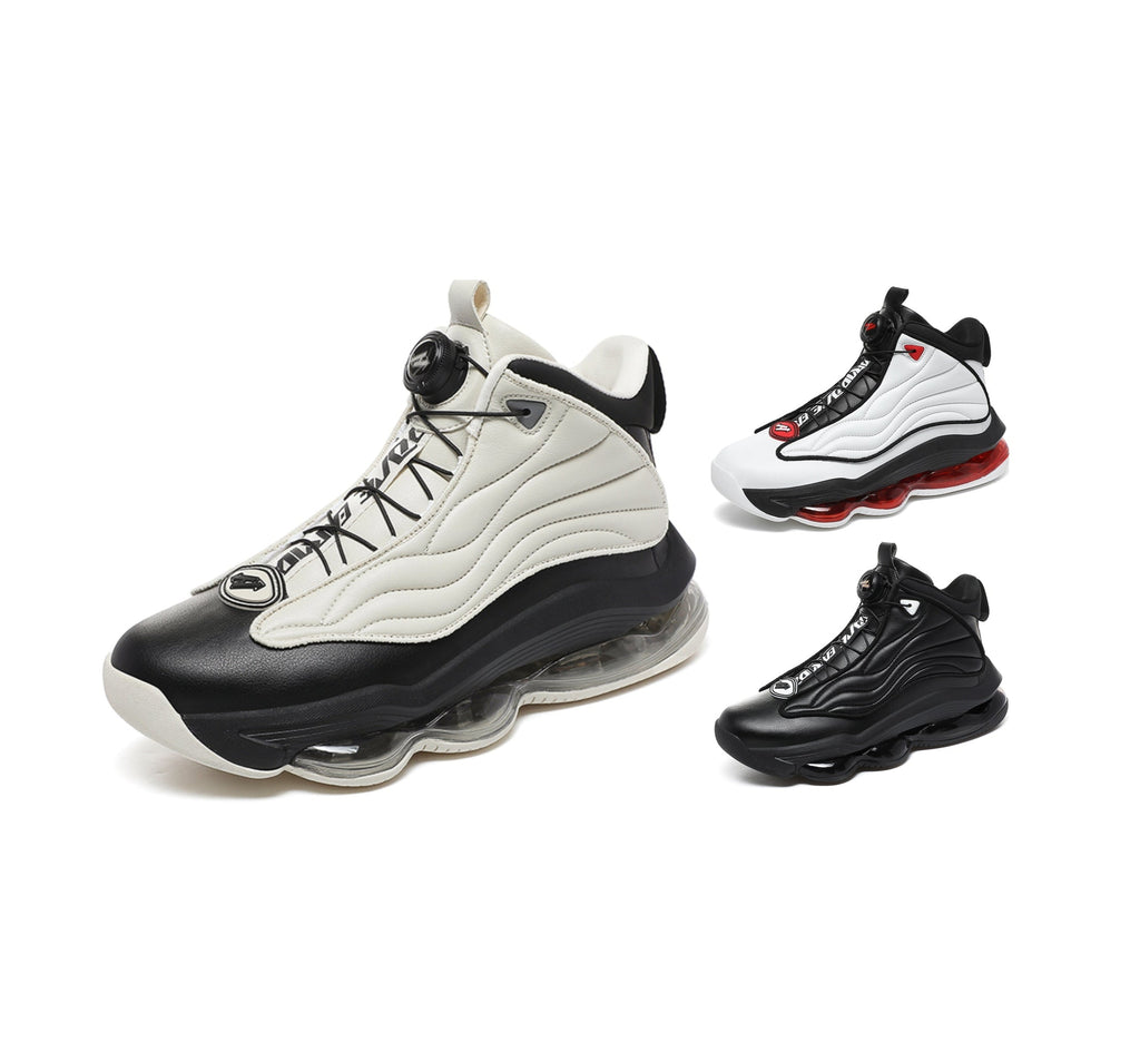 Herren High-Top Basketballschuhe mit Drehriemen &amp; Luftpolster – Street Sport Sneakers | A329 