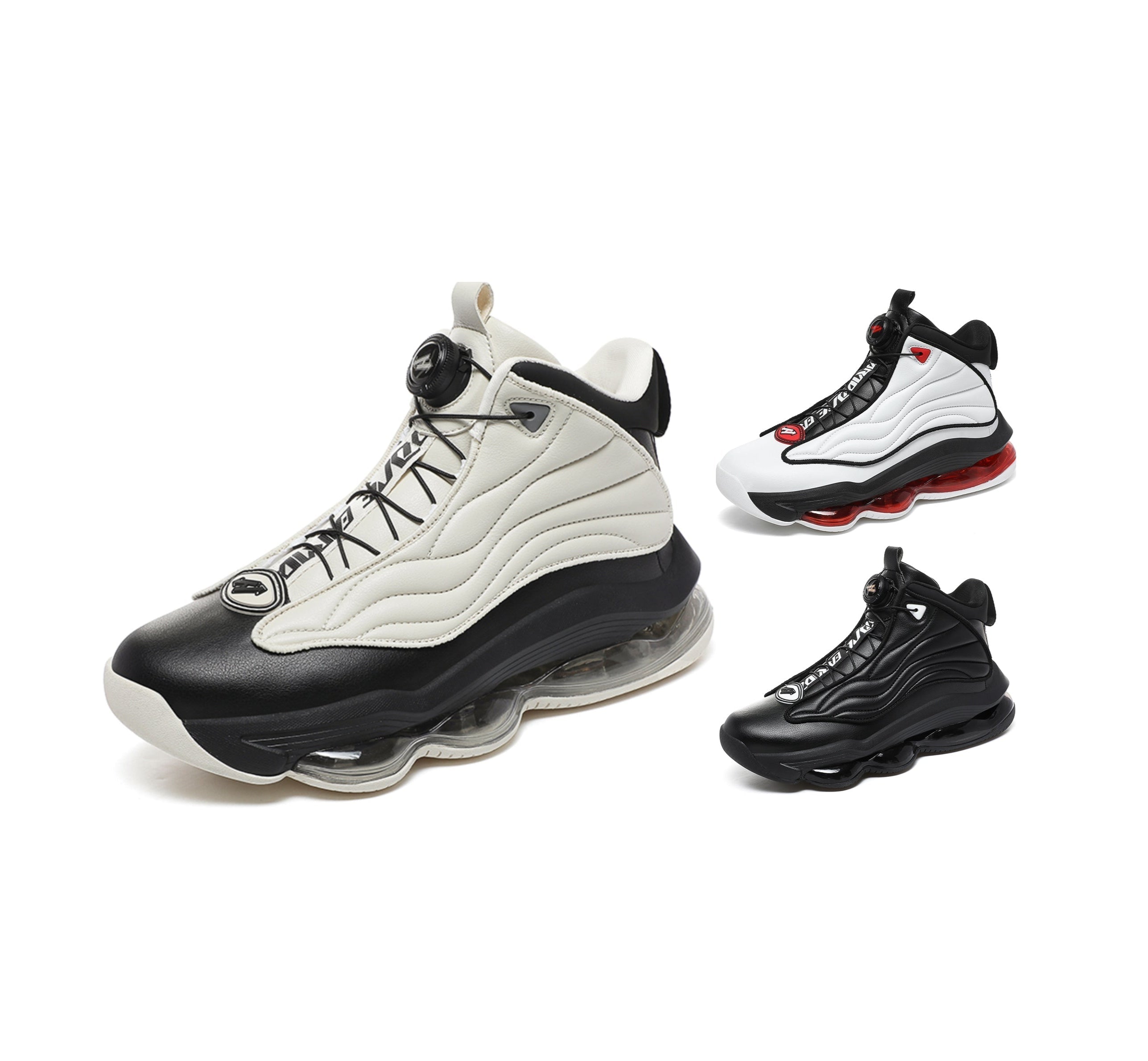 Herren High-Top Basketballschuhe mit Drehriemen &amp; Luftpolster – Street Sport Sneakers | A329 