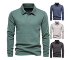 Gewaschenes Herren-Poloshirt – Langarm-Oberteil aus Baumwollmischung | Smart-Casual Herbst-Essential | PL255 