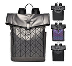 OMASKA Reflective Geometric Backpack – Wasserdichte, trendige 14-Zoll-Laptoptasche | 8605 