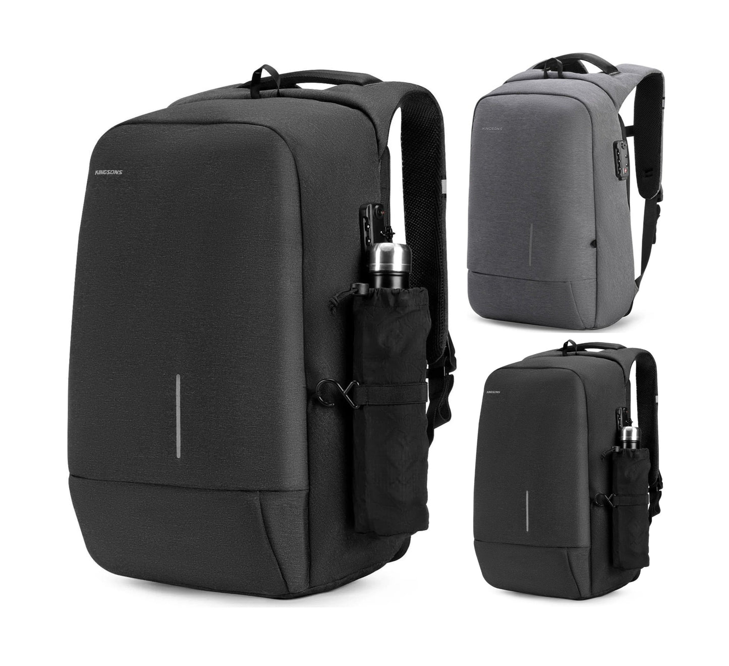 Kingsons KS3149W Diebstahlsicherer Business-Rucksack – USB, TSA-Schloss, wasserdicht | KS3149W 