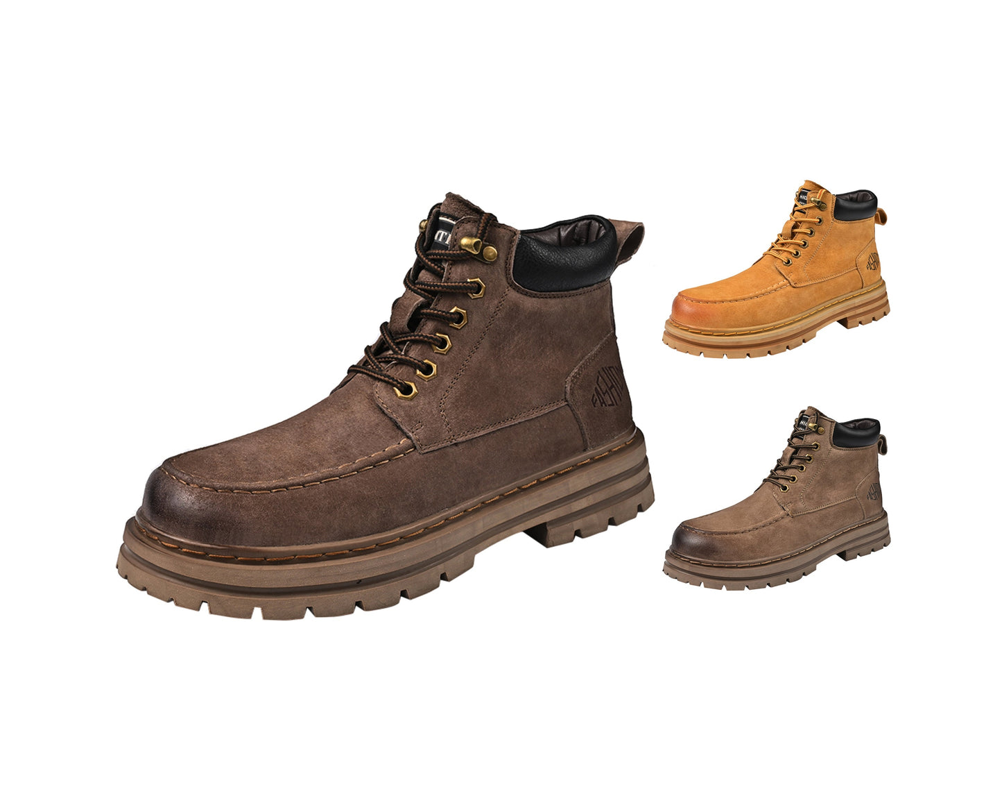 Men's Leather Outdoor Work Shoes Autumn & Winter Casual Martin Boots | 88093