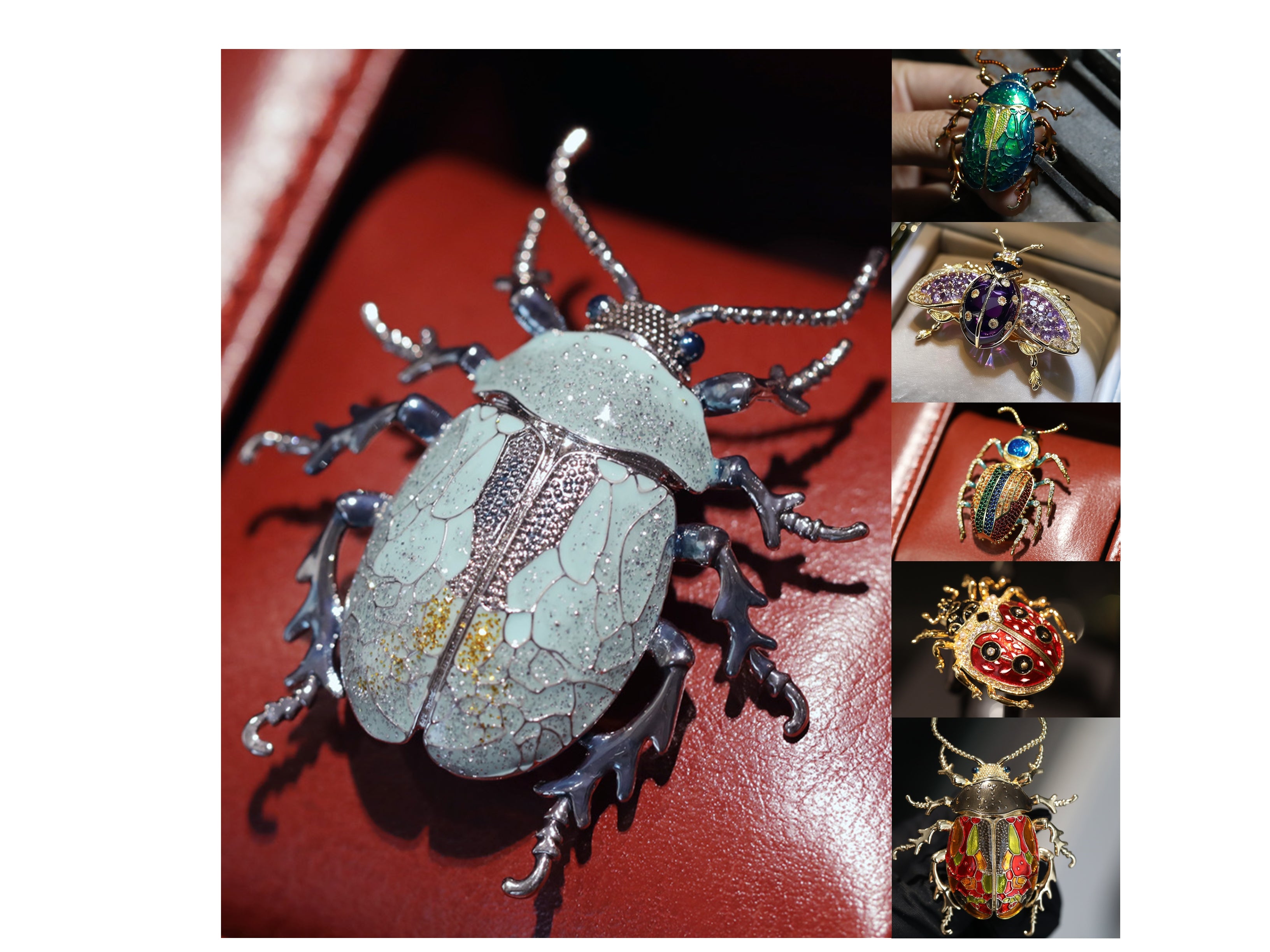 Feizi Original Designer Beetle Brooch Vintage Insect Lapel Pin for Suit & Coat | Metal Animal Corsage