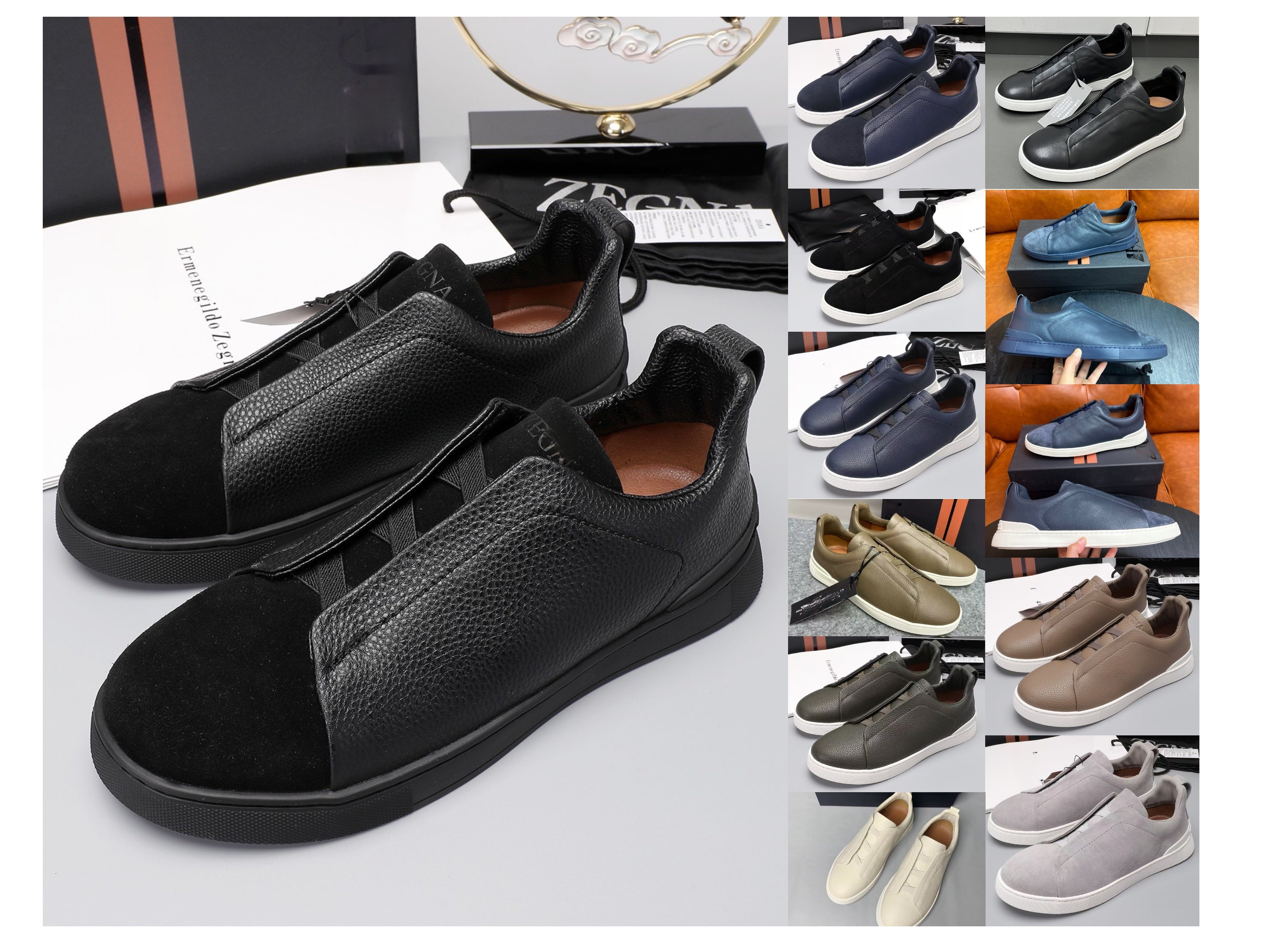 New Genia European Men's Loafers | Genuine Leather Slip-On Sneakers | Premium Casual Driving Shoes | 8611