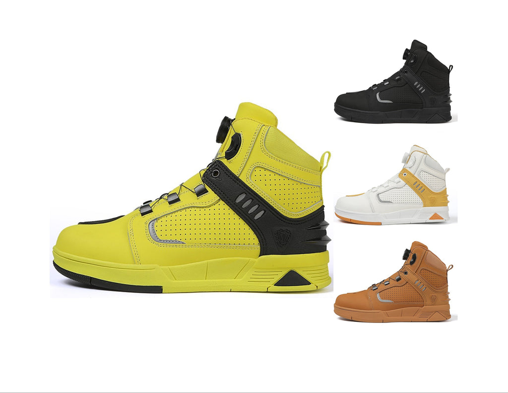 Atmungsaktive Motorradstiefel aus Leder, sturzsichere Straßenrenn- und Parkour-Reitschuhe | 229 