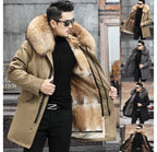 Snow Lotus Men's Mink Fur Parka 2025 Winter Detachable Mink Lining Long Coat Luxury Slim-Fit Fur-Trimmed Jacket | 215