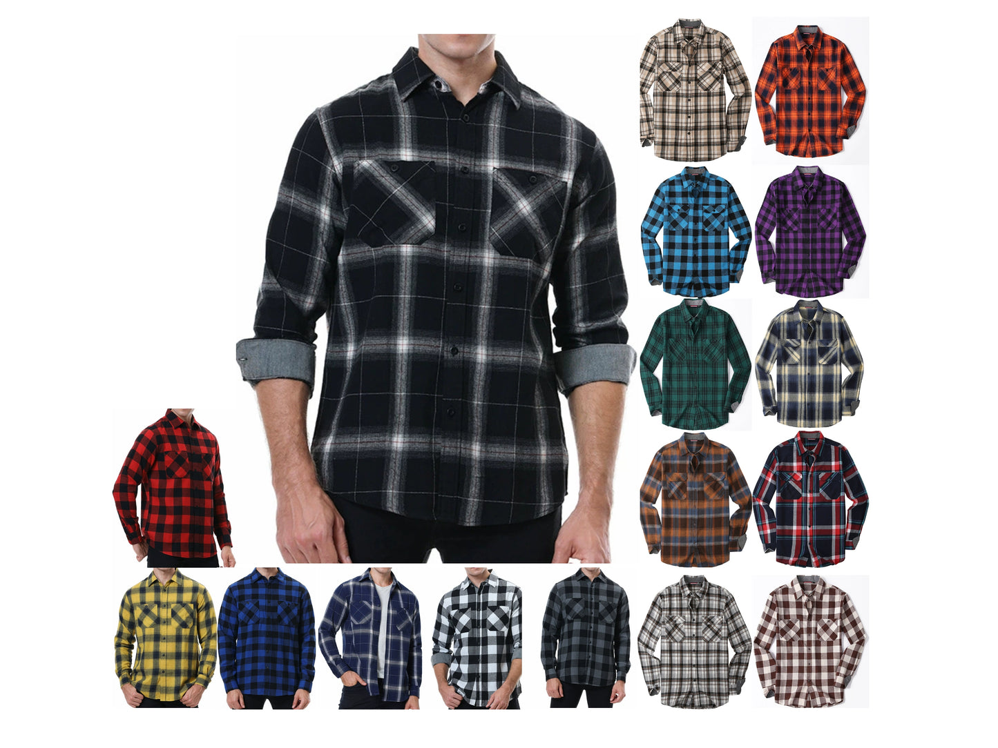 Men's Plaid Flannel Grinding Warm Shirt – European & American Casual Style | flr